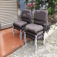 Chaises d'auditorium en tissu brun modernes, empilables, meubles de théâtre en vrac pour cinéma VIP, utilisation en extérieur, église