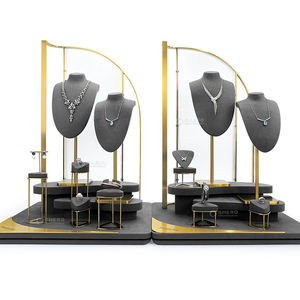 Ensemble de présentoirs à bijoux Shero de qualité supérieure, base en résine, doublure en microfibre, couleur personnalisée, solution de présentation de bijoux de luxe pour les magasins - Product Image 5