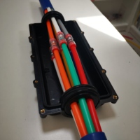 Penutup kabel kedap air 6 Cara H dan Y bentuk T jenis HDPE tabung mikro distribusi kotak cabang Diameter saluran maks 43.5mm