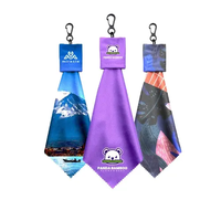 Ranguo Customizable Square Microfiber Cleaning Cloth Keychain Eco-Friendly Reusable Folds Compact for Glasses Screens
