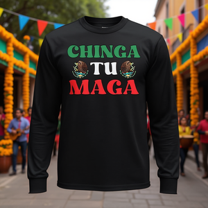 Camiseta de Manga Larga Patriótica Mexicana Chinga Tu Maga - Product Image 3