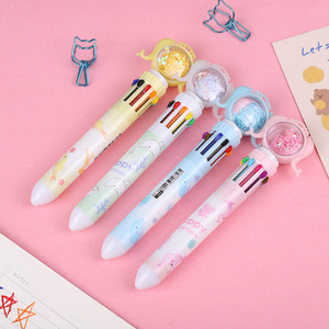 Pennarello Educativo per Bambini a Forma di <span class=keywords><strong>Delfino</strong></span>, 10 Colori, Retrattile, con Paillettes, Multicolore, per Diari Creativi - Product Image 6