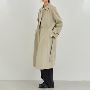 Wholesale <b>Mens</b> Maxi Raglan Sleeve Wool Blend <b>Coat</b> Lapel Collar Belted <b>Long</b> Trench Style Overcoat Elegant <b>Winter</b> Outerwear - Product Image 2