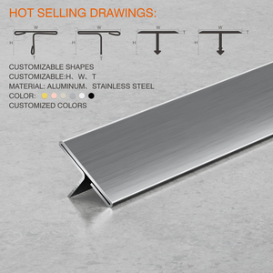 Prolink kim loại bán buôn nhà máy nóng bán nhiều hình dạng nhôm gạch cạnh cắt góc Dải hồ sơ - Product Image 6