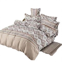 Nouvel ensemble de draps plats de luxe 3 pièces en coton 100% rayé 300TC, taille Queen, personnalisable, pour usage domestique et hôtelier