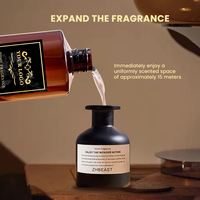 MULAN Recharge de liquide parfumé écologique de luxe 260 ml pour la maison et le bureau avec 80 % d'ingrédients actifs Désodorisant