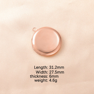 Acero inoxidable DIY moda oro rosa oro <span class=keywords><strong>corazón</strong></span> redondo ovalado foto caja colgante collar mujeres amor regalo - Product Image 5