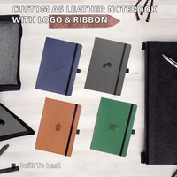 Carnet de notes A5 personnalisé NEXXGEN en cuir PU, couverture personnalisée avec thème de logos, ruban bicolore, reliure cousue, 100 feuilles