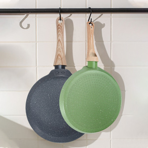 Non Stick Frying Pan Round Gray Green Premium Selection For Breakfast Cooking - Product Image 2