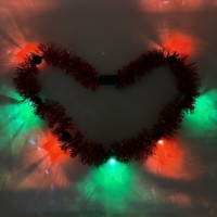 Collier lumineux à 7 étoiles LED en guirlande, chaîne d'étoiles à cinq branches, ornement de cou pour Noël et les fêtes