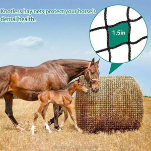 Lớn Vòng Bale Hay <span class=keywords><strong>Net</strong></span> Cho Đua Ngựa Trang Trại 6 * 6ft Dệt Nylon PVC Lưới Túi Chậm Trung Chuyển Cho Ngựa Để Ăn Hay - Product Image 3