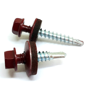 Nóng bán tùy chỉnh sơn thép không gỉ tự khoan khai thác vít #8 sửa đổi Giàn đầu tấm kim loại vít cho lợp - Product Image 4