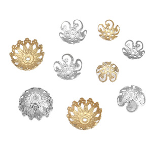 Capuchons de perles en acier inoxydable en forme de pieuvre 8mm 10mm 12mm, accessoires de fabrication de bijoux DIY pour colliers et bracelets - Product Image 5