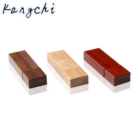 Flashdisk Kayu Walnut Bambu Maple Tipis dengan Logo Grafir Laser Custom USB 2.0 3.0 Pendrive Memory Stick beserta Kotak Hadiah