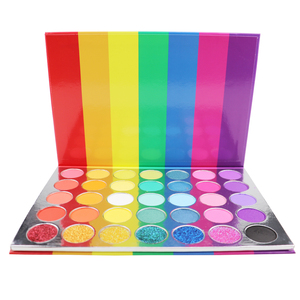 Paleta de sombras de ojos profesional de 35 colores al por mayor pigmentos en polvo con acabado brillante de cosméticos de marca privada de alta calidad para la oscuridad - Product Image 2
