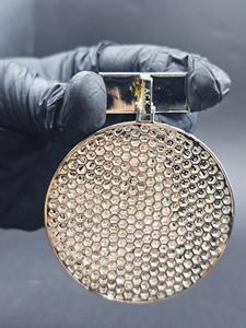 Nuevo y Moderno Colgante de Medallón de Moissanita de Lujo Totalmente Engastado, Plata de Ley 925, Amuleto Unisex Estilo Hip Hop - Product Image 4