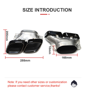 Punta de escape de acero inoxidable 304 para coche, punta de silenciador Quad AMG, tubo de escape para <span class=keywords><strong>Mercedes</strong></span> Benz GLE Class W167, hasta GLE63 de 2 pulgadas - Product Image 6