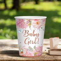 Gobelets jetables modernes à pois dorés pour fêtes de remise de diplômes, décorations de table écologiques, robustes, biodégradables, pour boissons chaudes et froides