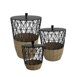 Cesta de algas marinas hecha a mano natural de nuevo diseño, Juego de 3 con el más vendido para la decoración del hogar - Product Image 5