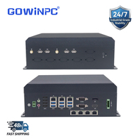 PC industriel en boîtier Intel I3-8100 I5-7500 I7-9700, affichage synchrone et asynchrone 4 moniteurs, PC multi-écrans PCIe X16, disque dur 2,5 pouces, MSATA, montage embarqué