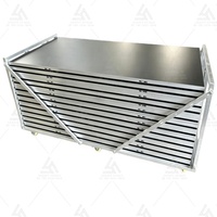 Plateforme de scène réglable en hauteur en aluminium avec chariot de transport