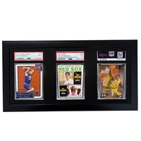 Cadre photo pour cartes à collectionner à trois ouvertures, pour cartes de hockey, vitrine pour cartes de baseball classées
