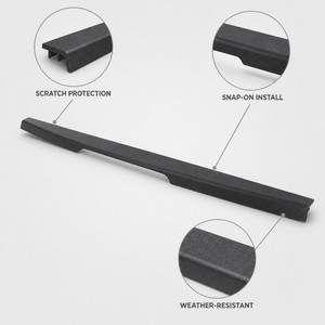 Ensemble de protections de rail de coffre en ABS noir mat texturé (fixation adhésive 3M) pour Toyota Hilux Revo / Revo Rocco / GR - Product Image 1