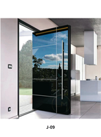 Porte extérieure moderne anti-effraction en acier inoxydable, design italien personnalisé, entrée en verre pivotante en acier inoxydable, entrée principale de villa