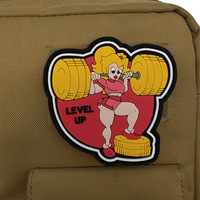 Patch décoratif brodé en PVC 3D à scratch, série Fitness, le plus vendu, pour sacs à dos et vêtements de sport
