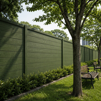 Panneau mural extérieur Ynori WPC Co-extrusion 3D Grain de bois Vert 22mm 160mm pour Jardin Cour Imperméable Écologique