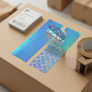 Customized Anti-counterfeit <b>Box</b> Sticker UV Ink PET Material Die Cut Shape Hologram Label for Mobile Phone Consumer Electronics - Product Image 6