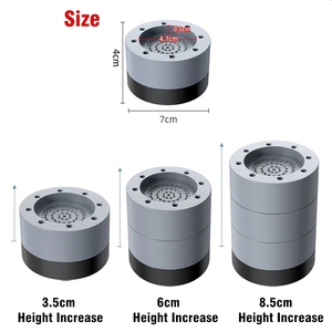 4-teiliges Anti-Vibrations-Fußmatte Gummatte Überrollverschluss leise universelle Waschmaschine Kühlschrank-Stütz Dämpfer Waschständer - Product Image 6