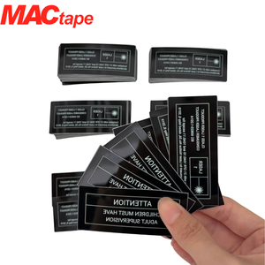Autocollant de plaque signalétique industrielle en acrylique adhésif permanent, destructible, anti-effraction, double couche, noir mat, alternative 3M 7847 - Product Image 2