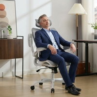 Nouvelle chaise de bureau ergonomique à dossier haut, design moderne en maille, roulettes pivotantes en plastique de qualité, chaise de jeu pour la maison et le bureau