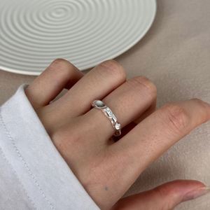 Dylam Trendy Geometric Design Tarnish Free 925 Sterling <b>Silver</b> Wave Open <b>Adjustable</b> Women Fine Jewelry <b>Rings</b> - Product Image 2
