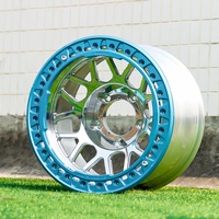 Jiangzao couleur bleue beadlock 15 16 17 18 5x139.7 6x139.7 4x4 jante tout-terrain pour suv hors route jantes