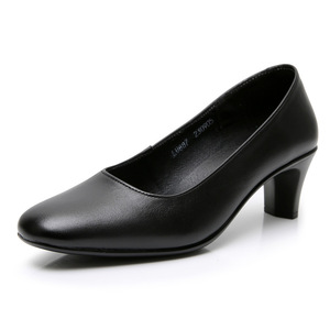 Zapatos Negros <span class=keywords><strong>de</strong></span> Mujer para Hotel, Zapatos Profesionales <span class=keywords><strong>de</strong></span> Tacón Alto <span class=keywords><strong>de</strong></span> Cuero, Zapatos Cómodos Antideslizantes para Gerente - Product Image 4