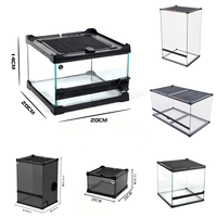 Terrariums pour reptiles, habitat vertical tropical, kit de démarrage pour petits reptiles et amphibiens d'habitat arboricole comme les geckos et les grenouilles