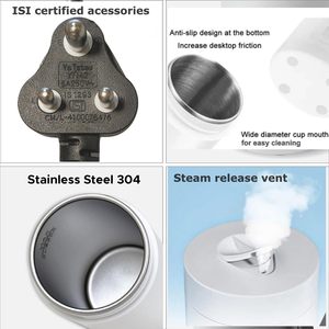 Bouilloire électrique sans fil portable pour faire bouillir et maintenir l'eau chaude, idéale pour le thé, le café et les voyages - Product Image 5