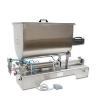 Machine de remplissage horizontale pneumatique pour pâtes et liquides, double usage, pour sauces piquantes et sauces miellées visqueuses
