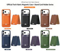 Casing Ponsel Magnetik untuk 17 Pro/Max dengan Bahan TPU+PC Berlapis Elektro, Tahan Air, Tempat Kartu & Penyangga