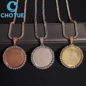 เครื่องประดับชั้นดี ลดราคาสุดฮอต สไตล์ฮิปฮอป เงินแท้ 925 ขนาด 49 มม. จี้รูปภาพพร้อมเพชรโมอิสซาไนต์ ทดสอบได้ - Product Image 4