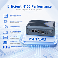 Computadora Integrada Sin Ventilador N150, Pantalla Dual, LAN Dual, 8 USB, 2 COM, RS232, RS485 para Automatización, Robot, IoT Gateway, Mini PC Industrial