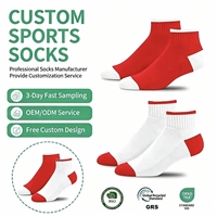 Chaussettes invisibles tricotées personnalisables pour enfants et adultes, couleurs d'équipe ODM, confortables, pour pieds nus, devant et centre