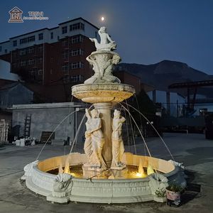 Estatua de mármol desnuda para mujer, fuente de agua con estatua romana para jardín al aire libre - Product Image 2