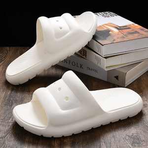 Claquettes pour hommes en EVA à semelle épaisse, antidérapantes, souples, pour la maison, l'extérieur et la plage, blanches, noires, kaki, pour adultes, chaussures injectées - Product Image 3