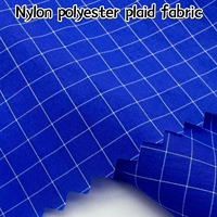 Veste ultra-fine bicolore en nylon et polyester, tissée, imperméable, respirante et anti-humidité, à grille carrée de 0,5 cm, 400T 20D, pour costume, fabriquée en usine
