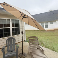 Parasol central de 2,7 m pour terrasse, protection UV, imperméable, idéal pour jardin et marché extérieur