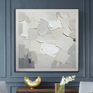 Peinture à l'huile moderne, peinte à la main, encadrée, art mural pour appartement urbain, hôtel, salon, bureau, décoration - Product Image 1