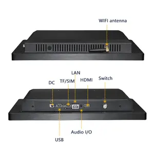 Sıcak satış DDR3 parlak ayar geniş görüş sanayi hepsi bir dokunmatik ekran PC WIFI mavi-diş GPS 3G/4G camera kamera